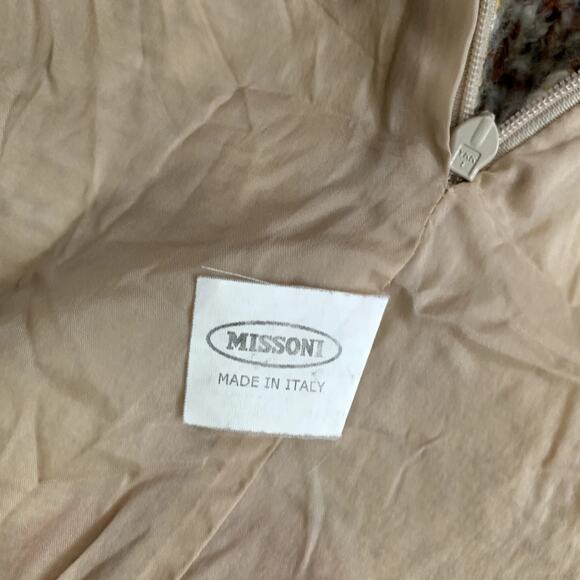 Vintage Missoni Wool Crochet Tweed Woven Knit Fringe Mini Skirt Size 42 (US 6) - Picture 10 of 12